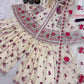 Ivory Floral Peplum Sharara Set