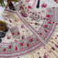 Ivory Floral Peplum Sharara Set
