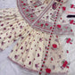 Ivory Floral Peplum Sharara Set