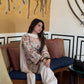 Ivory Floral Print Farshi