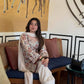 Ivory Floral Print Farshi