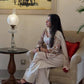 Ivory Floral Print Farshi