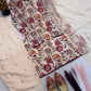 Ivory Floral Print Farshi