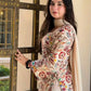 Ivory Floral Print Farshi