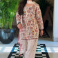 Ivory Floral Print Farshi