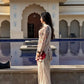 Ivory Floral Print Farshi