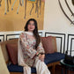 Ivory Floral Print Farshi