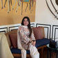 Ivory Floral Print Farshi