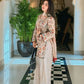 Ivory Floral Print Farshi