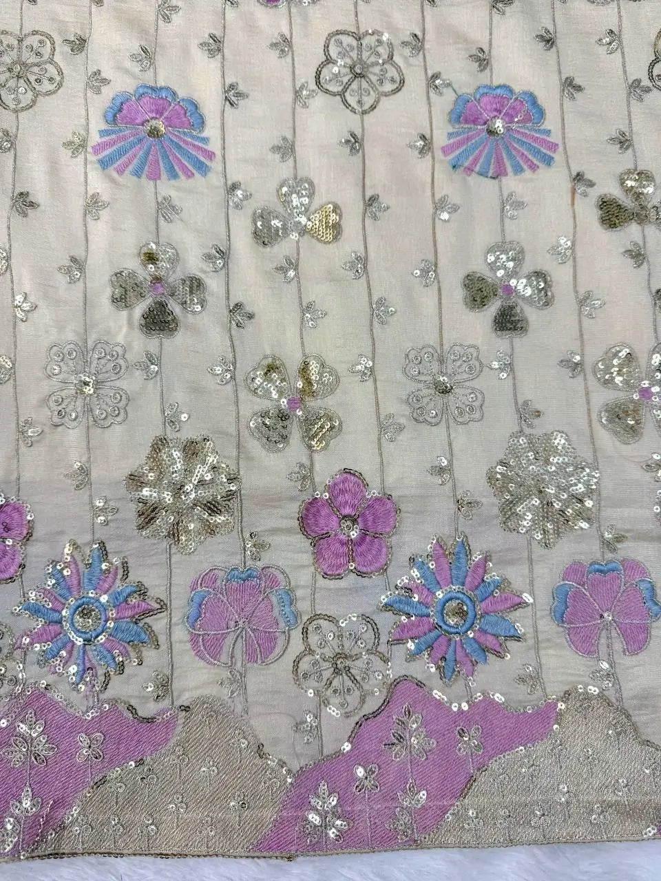 Ivory Floral Sequin Kurta