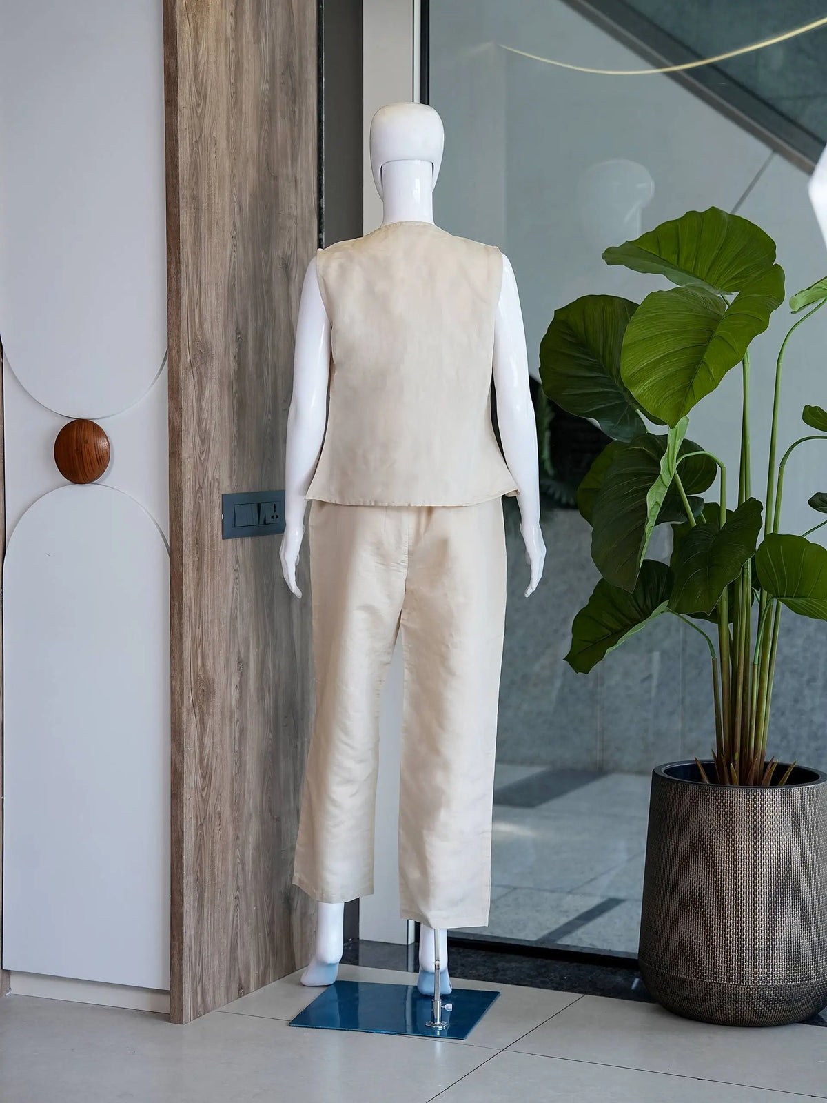 Ivory Floral Vest Co-ord