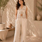 Ivory Floral Vest Co-ord