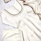 Ivory Gold Thread Anarkali
