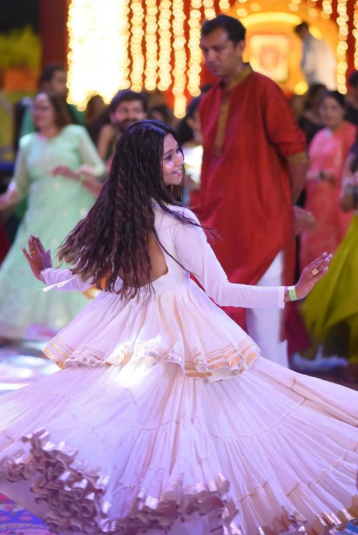 Ivory Gota Kediyu Lehenga Set