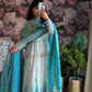 Ivory Grace Star Georgette Anarkali Suit Set for Festive and Formal Wear