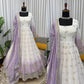 Ivory Grace Star Georgette Anarkali Suit Set for Festive and Formal Wear