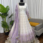 Ivory Grace Star Georgette Anarkali Suit Set for Festive and Formal Wear