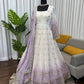 Ivory Grace Star Georgette Anarkali Suit Set for Festive and Formal Wear