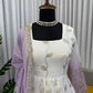Ivory Grace Star Georgette Anarkali Suit Set for Festive and Formal Wear