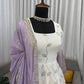 Ivory Grace Star Georgette Anarkali Suit Set for Festive and Formal Wear