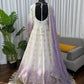 Ivory Grace Star Georgette Anarkali Suit Set for Festive and Formal Wear