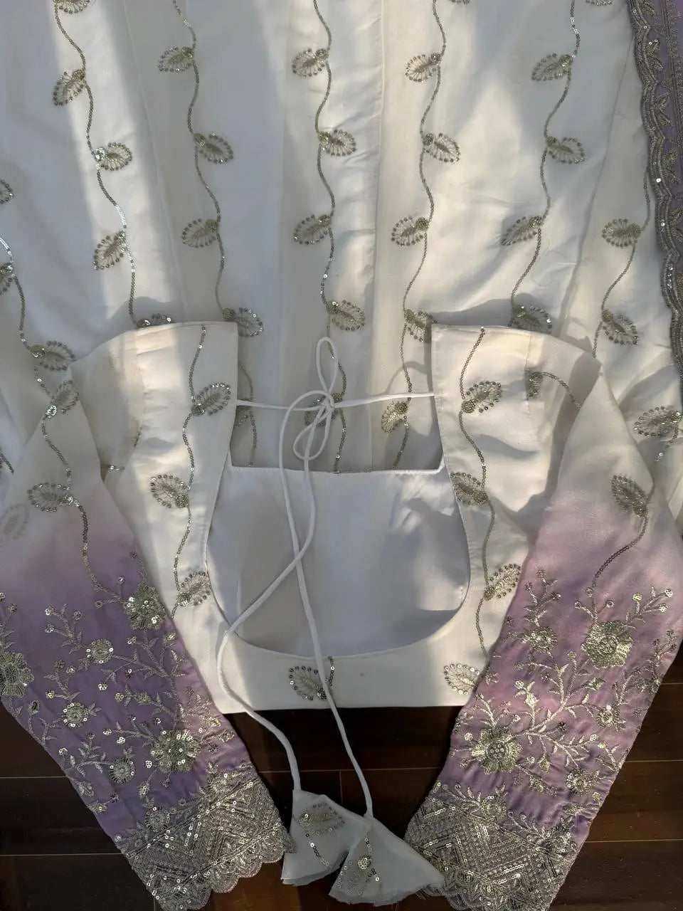 Ivory Grace Star Georgette Anarkali Suit Set for Festive and Formal Wear