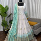 Ivory Grace Star Georgette Anarkali Suit Set for Festive and Formal Wear