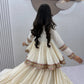 Ivory Kediyu Mirror Work Lehenga