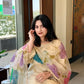 Ivory Lace Trim Kurti Set
