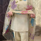 Ivory Lace Trim Kurti Set
