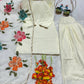 Ivory Lace Trim Kurti Set