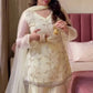 Ivory Lace-Up Sharara Set