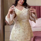 Ivory Lace-Up Sharara Set