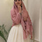 Ivory Lotus Embroidered Anarkali