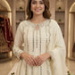 Ivory Mirror Work Jacket Lehenga