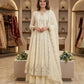 Ivory Mirror Work Jacket Lehenga