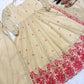 Ivory Rose Embroidered Anarkali