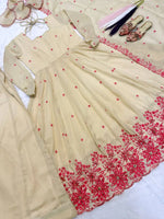 Ivory Rose Embroidered Anarkali