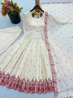 Ivory Rose Embroidered Anarkali