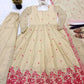 Ivory Rose Embroidered Anarkali