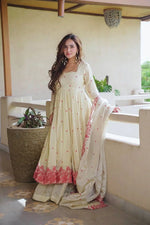 Ivory Rose Embroidered Anarkali