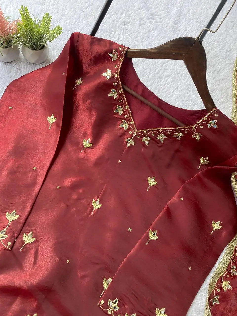 Ivory Royale Mirror Work Sharara Set for Festive and Wedding Wear