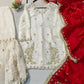 Ivory Royale Mirror Work Sharara Set for Festive and Wedding Wear