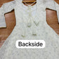 Ivory Sequin Anarkali Gown - Chikankari Work