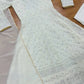 Ivory Sequin Anarkali Gown - Chikankari Work