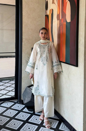 Ivory Sequin Farshi Suit