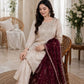 Ivory Sequin Straight Kurta
