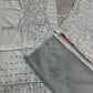 Ivory Silver Embroidered Faux Georgette Lehenga Set