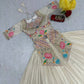 Ivory Simar Cosmos Embroidered Crop Top Lehenga Set with Sequins & Coding Work – Festive Party Wear