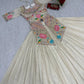 Ivory Simar Cosmos Embroidered Crop Top Lehenga Set with Sequins & Coding Work – Festive Party Wear